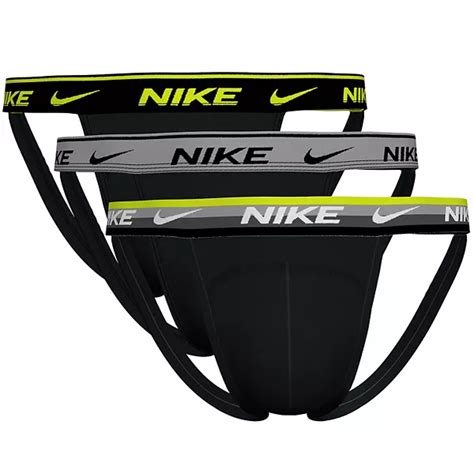 Mens Nike Dri Fit Essential 3 Pack Stretch Jockstraps