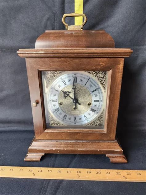 Vintage Hamilton Chiming Mantle Clock Private Dupont Face Works Winds