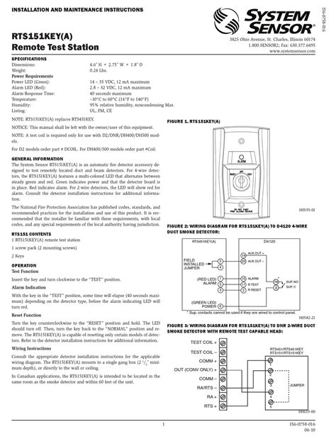 System sensor provides system flexibility with a variety of accessories, including two remote test stations and several different means of. System Sensor D4120 Wiring Diagram / System Sensor D4120 Wiring Diagram : Shipped with each ...