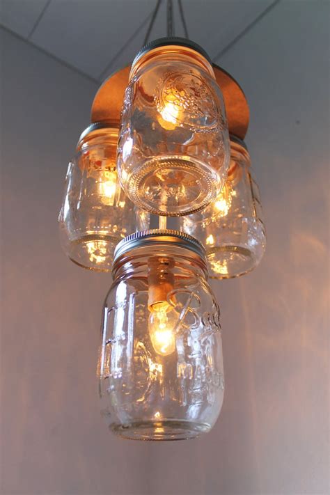 Mason Jar Chandelier Mason Jar Light 2 Tier Modern Etsy