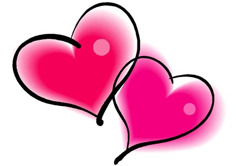 Two Pink Hearts On Black As A Graphic Illustration Free Image Download