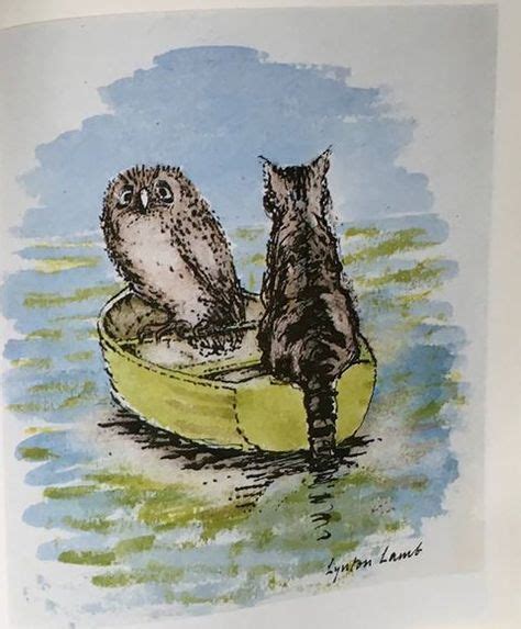 The Owl And The Pussycat Pen Ink And Watercolour By Linton Lamb 1907