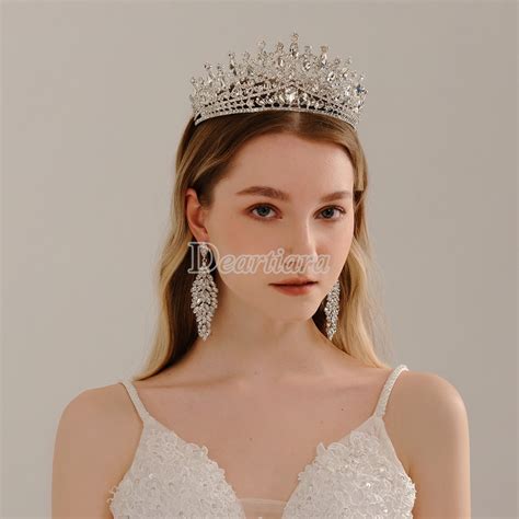 Bridal Crown Hair Ornaments Wedding Dress Tiara High End Diamond Set