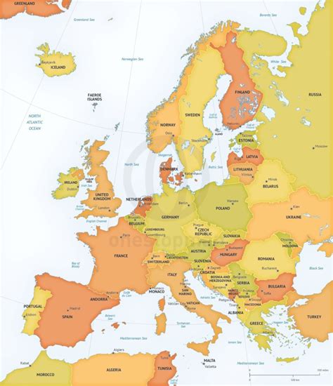 Political Map Of Western Europe With Capitals United States Map