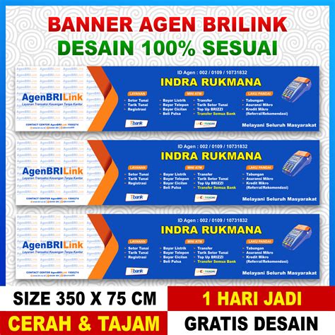 BANNER BRILINK SPANDUK BRI X Cm BRILINK BRI LINK Lazada Indonesia