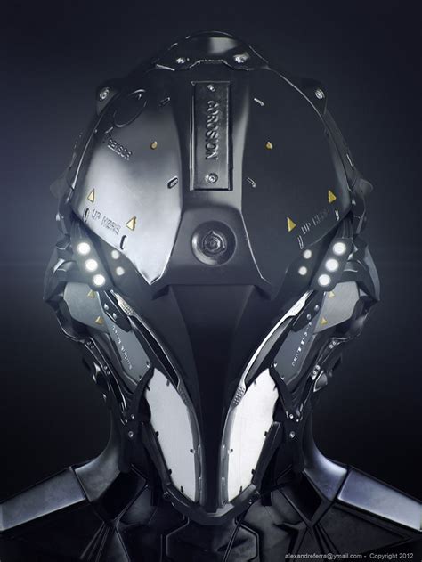 Space Helmet Futuristic Helmet Robot Concept Art Helmet Concept