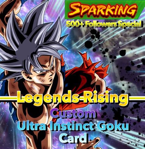 500 Followers Special “ultra Instinct Goku” Dbls Custom Card Dragon