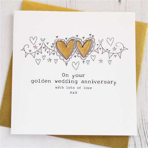 Handmade Happy Golden Anniversary Card