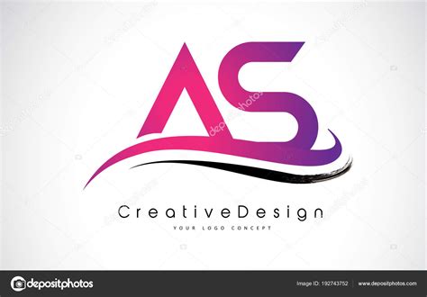 As Letter Logo Design Creative Icon Modern Letters Vector Logo Stock