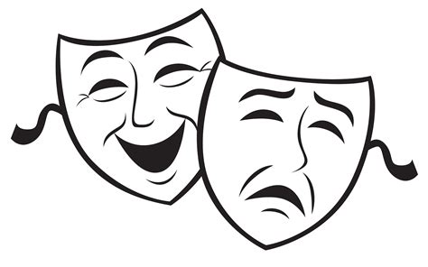 Theatre Masks Comedy Tragedy Clipart Clipart Best