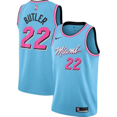 The miami heat unveiled the fifth and final uniform of its enormously successful vice campaign: NBA Miami Heat Trikot Jimmy Butler 22 Nike 2019-2020 City Edition Swingman - Herren
