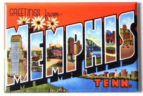 Greetings From Memphis Tennessee Fridge Magnet Style Etsy