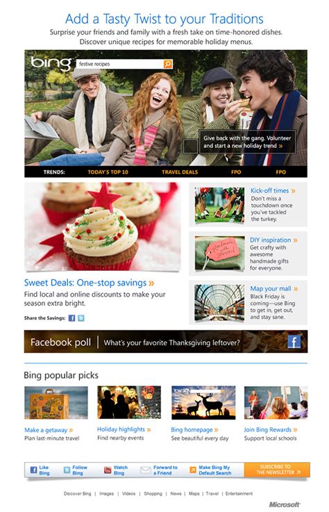 Bing Newsletter One Of A Series On Behance