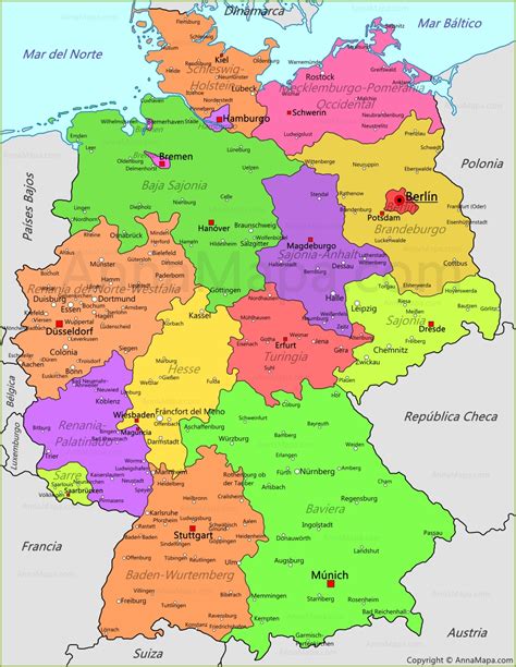 Mapa De Alemania Plano Alemania