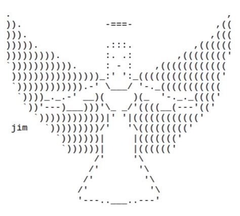 Christmas Angels In Ascii Text Art