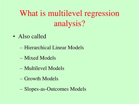 Ppt Multilevel Regression Models Powerpoint Presentation Free
