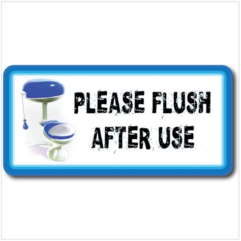 Please Flush After Use Acrylic Sign Board 105x220mm Shopee Malaysia