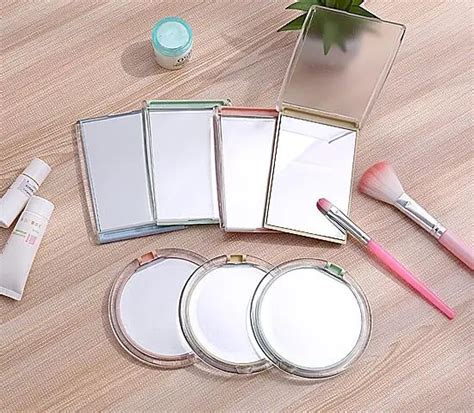 1pcs Women Fashion Mini Mirror Makeupportable Pocket Cosmetic Mirrors In Makeup Mirrors From