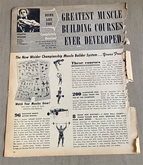 Joe Weider Muscle Building Courses Ad Photo Taken From Bodybuilding