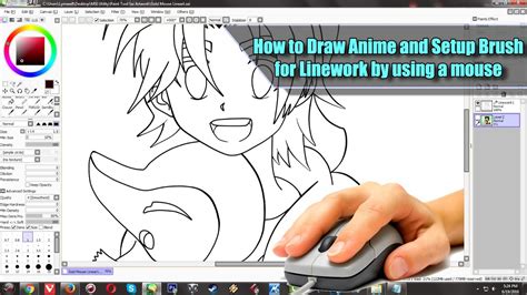 How To Draw Anime And Setup Brush For Linework By Using A Mouse V2