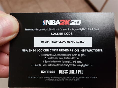 Are you looking for nba 2k20 locker codes for august 2020? Don't play NBA2k20 but here's a code I got from shopping ...