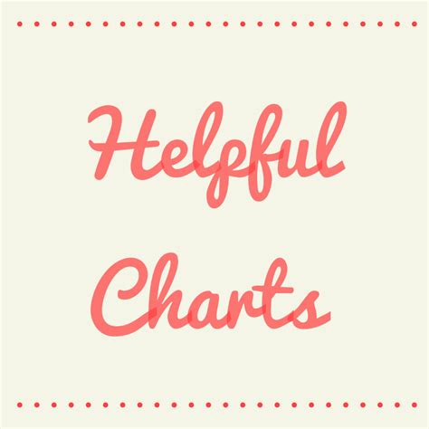 Helpful Charts The Sassy Quilter