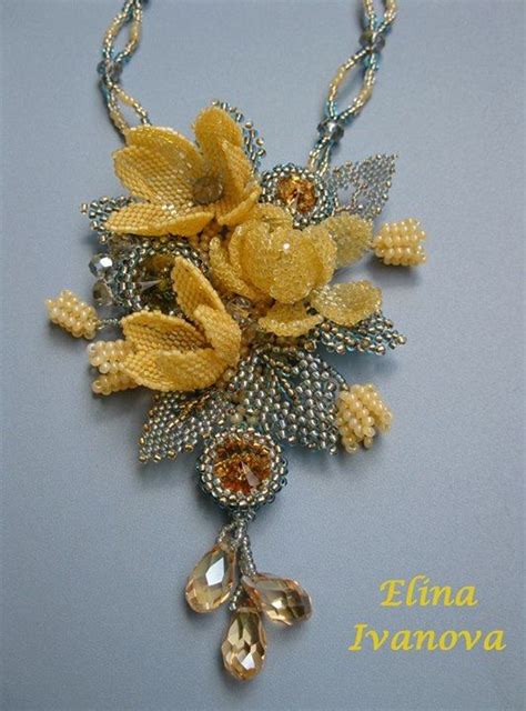 Pin By Ivona Suchmannova On Beaded Flower Jewelry Bead Work Jewelry
