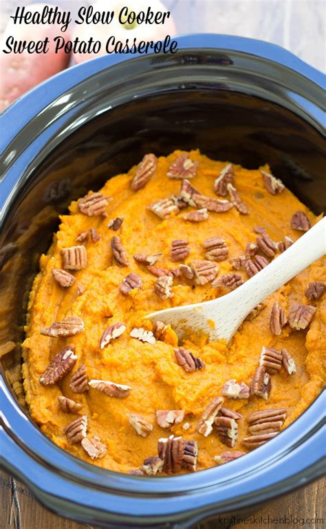 Healthy Slow Cooker Sweet Potato Casserole Kristines Kitchen