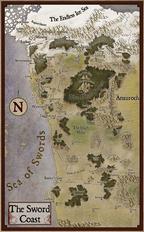 Dnd E Sword Coast Map