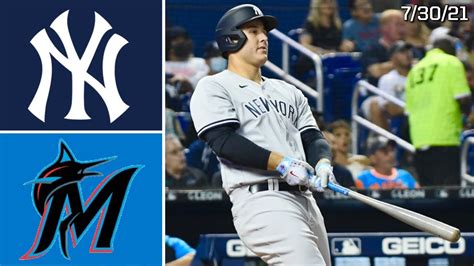 New York Yankees Miami Marlins Game Highlights 73021 Youtube