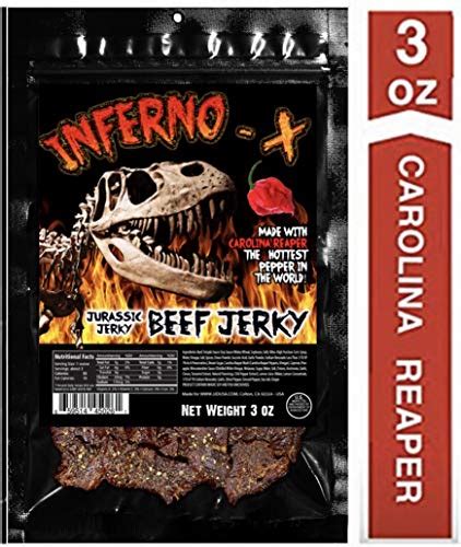 Buy Inferno X Carolina Reaper Beef Jerky With Jurassic Jerkys Special Blend Of Spices And The