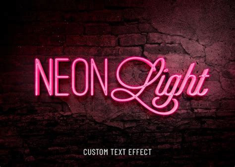 Premium Psd Neon Light Custom Text Effect