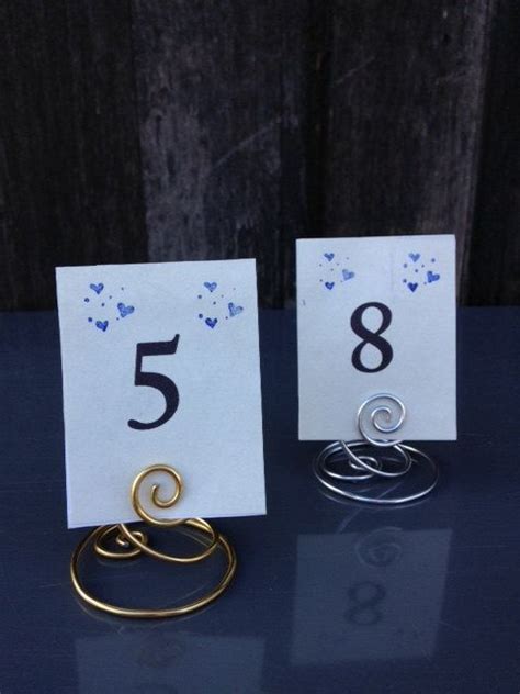 Hi hive, has anyone found metal table number holders? Table Number Holder, Small Spiral Wire Table Number ...