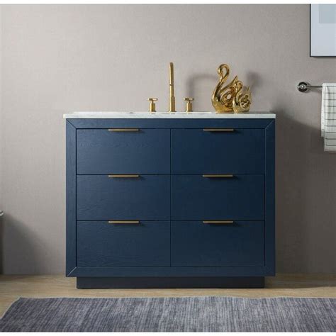 Handmade by experts with birch, manufactured wood, and veneer. Orren Ellis Cormac 42" Single Bathroom Vanity Set | Wayfair | 42 inch bathroom vanity, Single ...