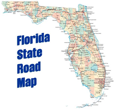 Road Map Of The State Of Florida World Map