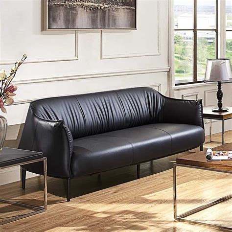 Great news!!!you're in the right place for faux leather sofa. Luxury Mid-Century Modern Black / Tan Upholstered Faux ...