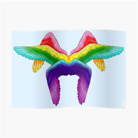 Gay Pride Angel Wings Poster For Sale By Lassusconfusa Redbubble