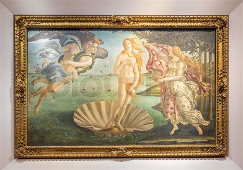 Alessandro Botticelli The Birth Of Venus 1485 Renaissance Art In Uffizi Museum Stock Image