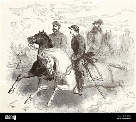 Federal Cavalry Leaders Generals Pleasonton Bayard And Colonel Percy