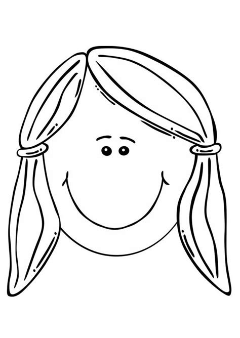 1 good example for children drawing sample kids drawing guide which shows the. Coloring page Girl's face - img 17105.