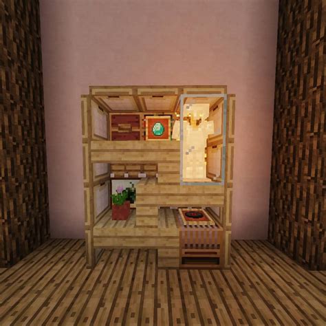 How to open craft bed in survival mode. Shelf design! Love those 'u' -~- Shade | Minecraft houses ...