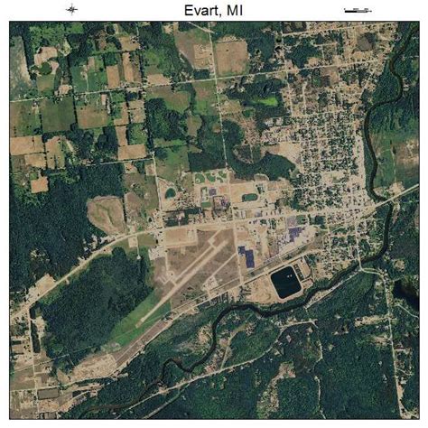 Aerial Photography Map Of Evart Mi Michigan