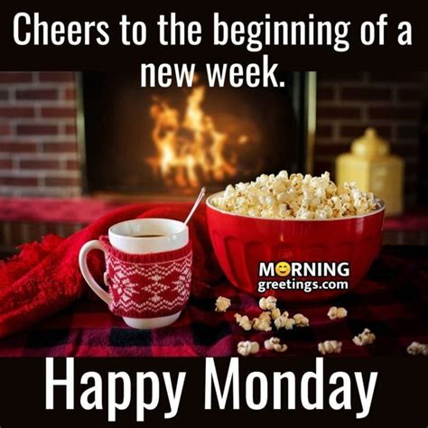 A Red Bowl Filled With Popcorn Next To A Cup Of Coffee On Top Of A Table