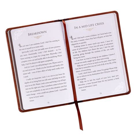 A Book Of Prayers Two Tone Brown Faux Leather Prayer Book