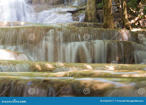Closed Up Multiple Layer Water Falls Deep Forest Stock Photos Free