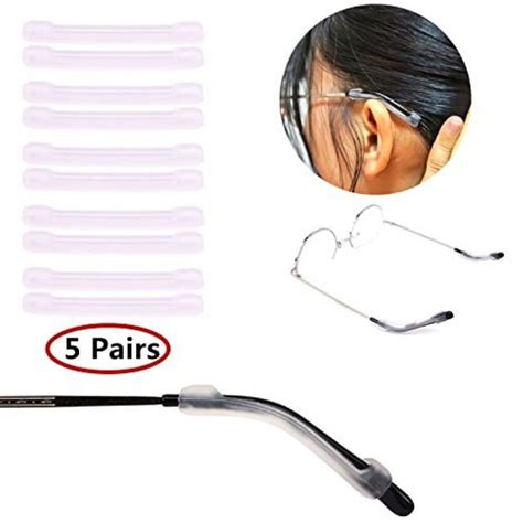 Yr Soft Silicone Eyeglasses Temple Tips Sleeve Retainer Anti Slip Elastic Comfort Glasses