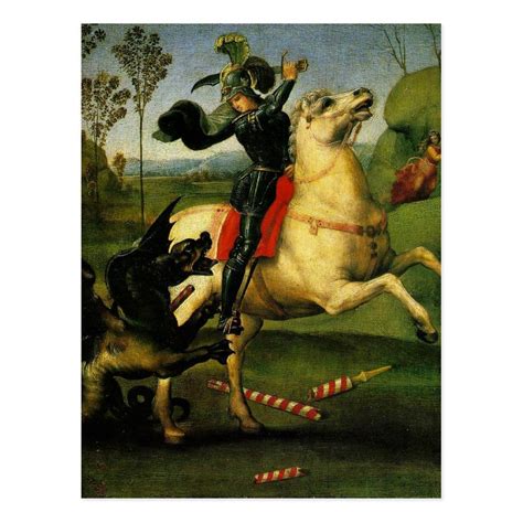 St George And The Dragon Raphael Postcard In 2020 Saint George And