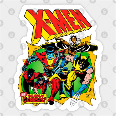 X Men 70s Team Xmen Sticker Teepublic