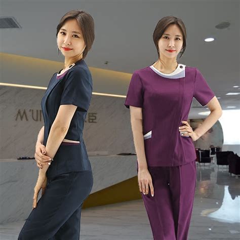 New Korean Style Spa Health Club Hotel Uniforms Nurse Short Sleeved