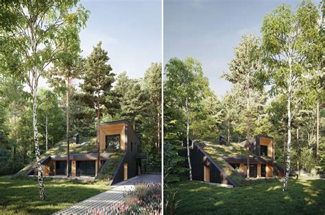 This Passive House Features A Living Green Roof That Merges The Home